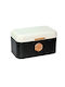 Viosarp Bread Box with Lid Metallic Black 30x18.5x16.5cm