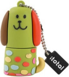 I-Total Stay Pawsitive 32GB USB 2.0 Stick Verde