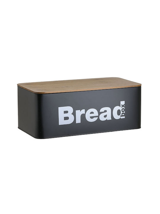 Viosarp Brotbox mit Deckel Metallisch in Schwarz Farbe