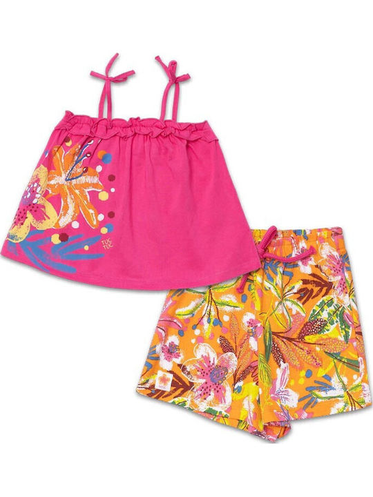 Kids' Set with Shorts Summer 2pcs Fuchsia