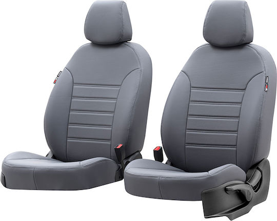 Car Seat Covers Set 7 Pieces Leatherette VW Amarok Istanbul Design Grey