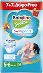 Babylino Swim Diapers Swimpants Sensitive No. 5+ for 14+ kgkg 14pcs