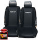 Set Spătare Auto 2buc Piele sintetica Negru