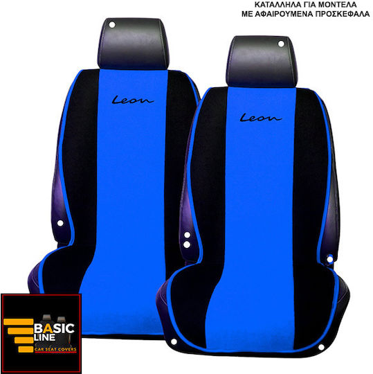 Set Autositzlehnen 2Stück Handtuch Blau / Schwarz