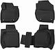 Novline Set of Front and Rear Mats 4pcs Tray Type for Honda Jazz 2014+ Black