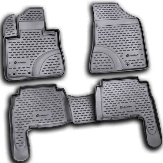 Novline Set of Front and Rear Mats 4pcs Tray Type for Kia Sorento 2009-2012 Black