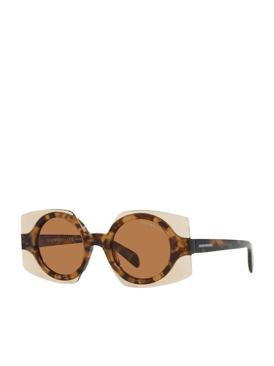 Emporio Armani Women's Sunglasses with Brown Tartaruga Plastic Frame and Brown Lens EA4207 603073