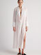 SugarFree Summer Maxi Shirt Dress Dress White