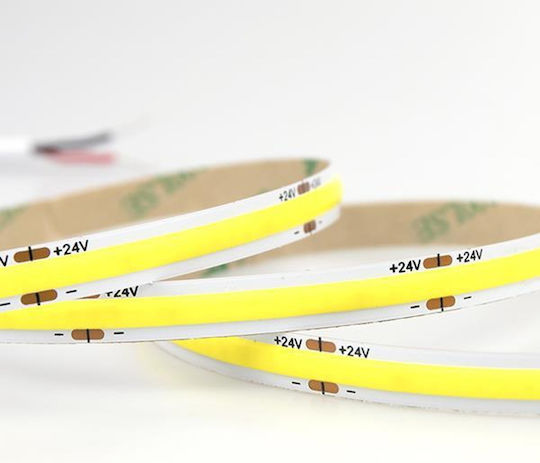 Eurolamp Ταινία LED 24V Κίτρινο Φως 5m Τύπου COB