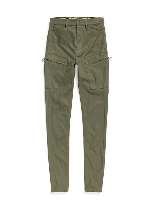 G-Star Raw Femeiesc Tesatura Pantaloni Cargo Skinny Fit Kaki