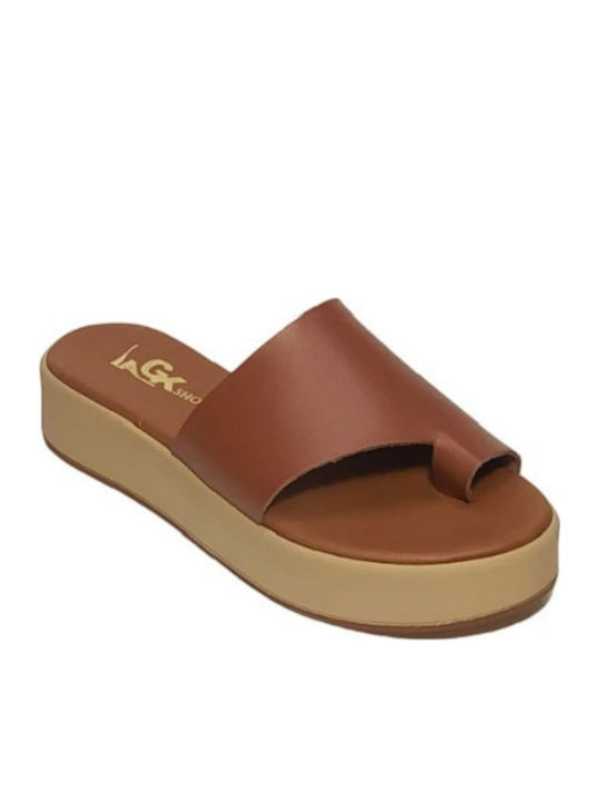 Gk Shoes Δερμάτινα Σανδάλια Ταμπά