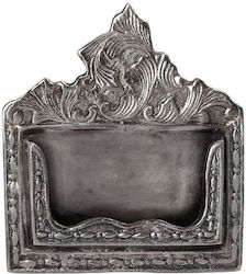 Metallische Kartenhalter in Silber Farbe 13x2x14cm.