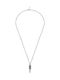 Police Necklace from Gold Plated Steel Black
