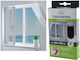 General Trade Mosquito Net Window with Velcro Hinged Plastic Black 180x150cm