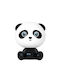 Lucide Lightning Led Παιδικό Διακοσμητικό Φωτιστικό Panda Μαύρο 21x18x26εκ.