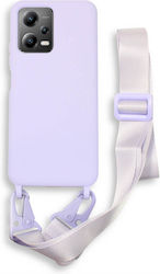 Bodycell Back Cover Σιλικόνης με Λουράκι Μωβ (R...