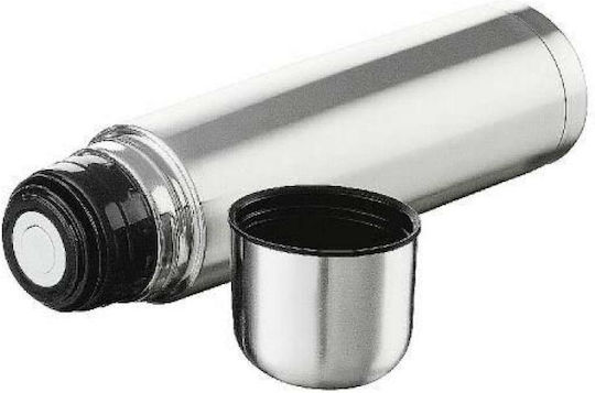 Homestyle Μπουκάλι Θερμός Ανοξείδωτο 350ml Ασημί με Καπάκι-Κύπελλο