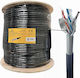 Cablexpert U/UTP Cat.6 (Gigabit) Καλώδιο Δικτύου Ethernet εξωτερικού χώρου χωρίς ακροδέκτες 305m Μαύρο