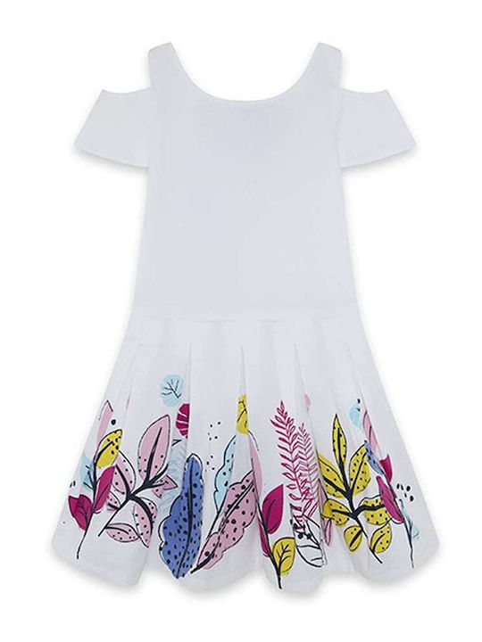 Tuc Tuc Kids Dress Short Sleeve White