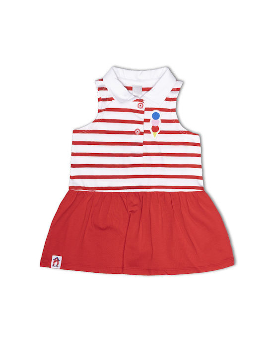 Tuc Tuc Kids Dress Striped Sleeveless Red