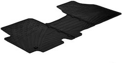 Auto Gs Set of Front and Rear Mats 3pcs from Rubber for Opel Vivaro Nissan Cargo Black