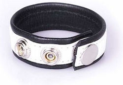 Kiotos Rainbow Δαχτυλίδι Πέους Δερμάτινο White / Black