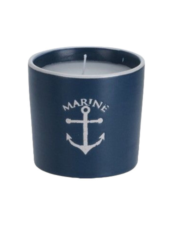 Marva Scented Candle Marine Jar Blue 10x10cm 1pcs