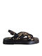 Women's Flat Sandals Flatforms in Black Color