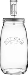 KIlner Σετ 5τμχ Βάζα Γενικής Χρήσης με Καπάκι Γυάλινο Διάφανο 3000ml
