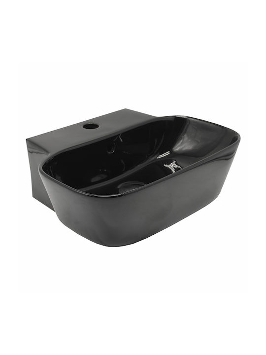 Ravenna Mota Wall-mounted / Vessel Sink Porcelain 42x31x13.5cm Black