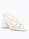 635-09X Leather Sandals with Strass White