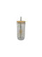 Herbstore Glas Cocktail/Trinken aus Glas mit Strohhalm 709ml