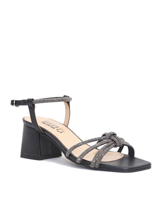 Ellen Sandalen mit Strass Schwarz