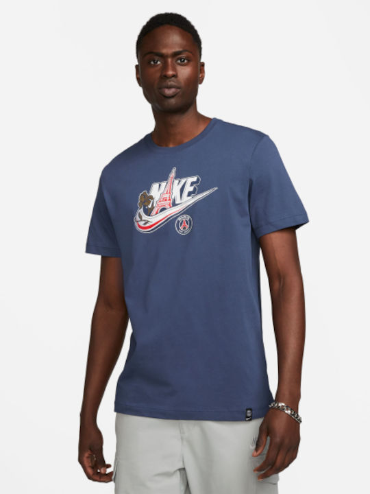 Nike Ανδρικό T-shirt Κοντομάνικο Μπλε