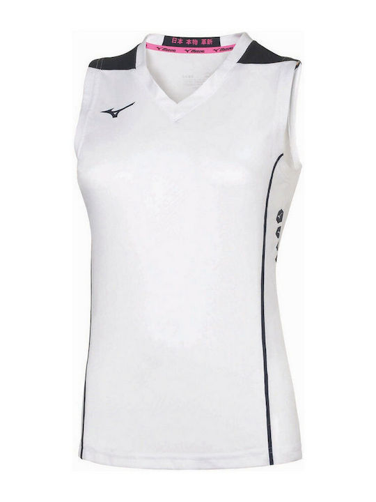 Mizuno Women's Athletic Blouse Sleeveless with V Neck Navy Blue