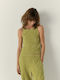 American Vintage pentru Femei de Vară Bluză Fără mâneci Verde
