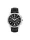 Men's LUCIEN ROCHAT R0441616002 Iconic Automatic stainless steel watch with black dial and black leather strap.