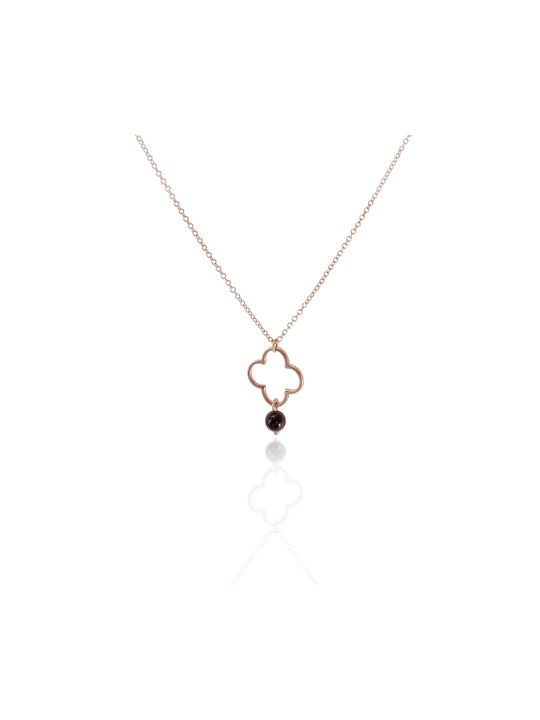 Necklace 'cross' made of Rose Gold K14