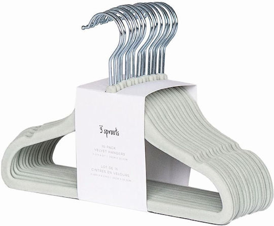 3 Sprouts Child Clothes Hanger Green 1822-IHVGRN-15 15pcs