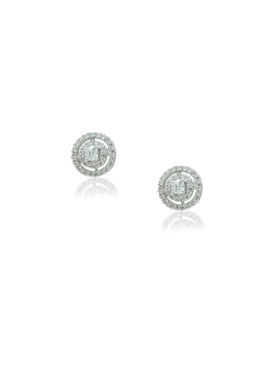 Earrings of White Gold K14