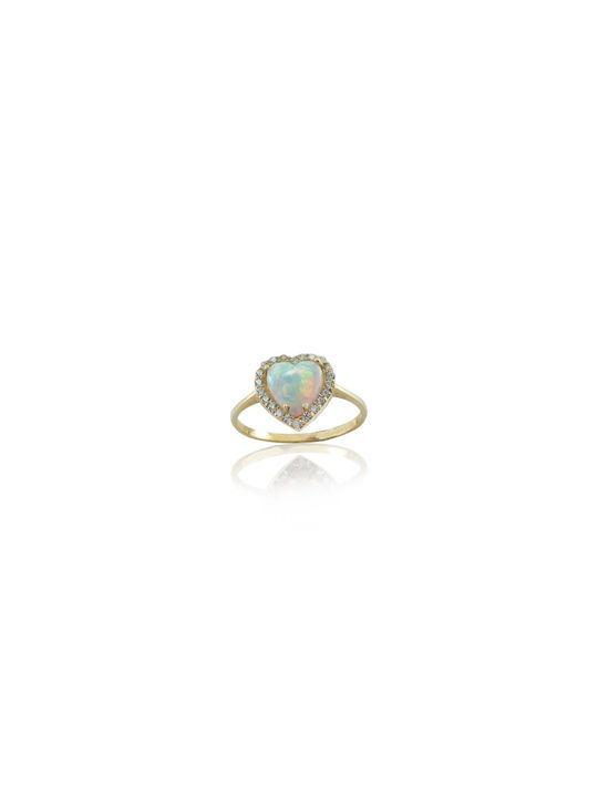 Heart Ring in 14K Yellow Gold