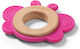 Babyono Butterfly Teething Ring made of Silicone for 0 m+ Pink 1pcs