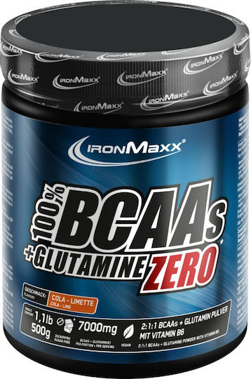 IronMaxx 100% BCAAs + Glutamine Zero 500gr Cola Lime