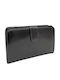 Large Leather Women's Wallet Classic Black
