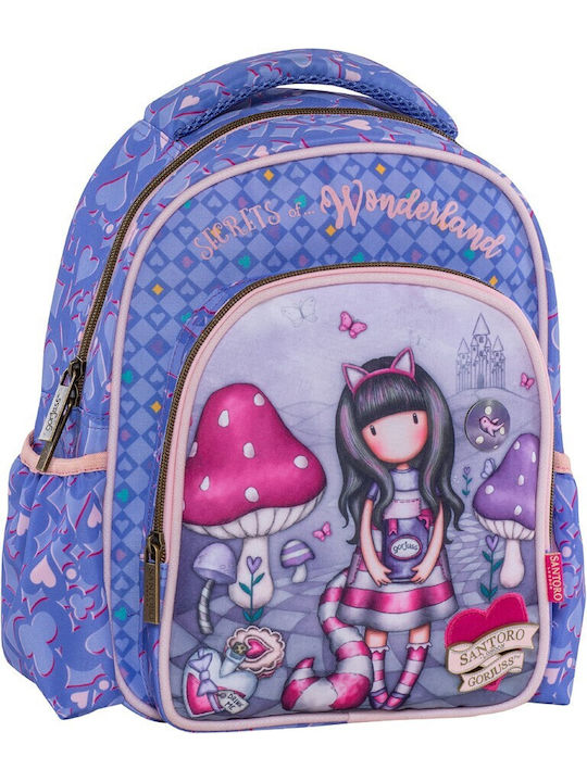 Graffiti Gorjuss School Bag Backpack Kindergarten in Lilac color