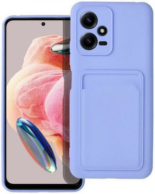 Forcell Card Back Cover Σιλικόνης με Υποδοχή για Κάρτες Μωβ (Redmi Note 12 5G)