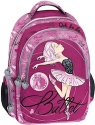 Graffiti Ballerina Tasche Rucksack Fuchsie
