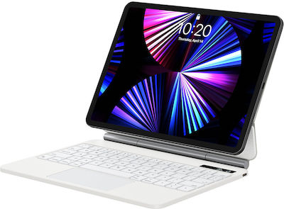 Baseus Brilliance Klappdeckel Kunststoff mit Tastatur Englisch US Weiß (iPad Air 2020/2022 / iPad Pro 2018 11" / iPad Pro 2020 11" / iPad Pro 2021 11") ARJK010102