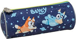 Graffiti Bluey Pencil Case Barrel with 1 Compartment Blue