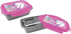 Graffiti Kids Lunch Stainless Steel Box 0.8lt Pink